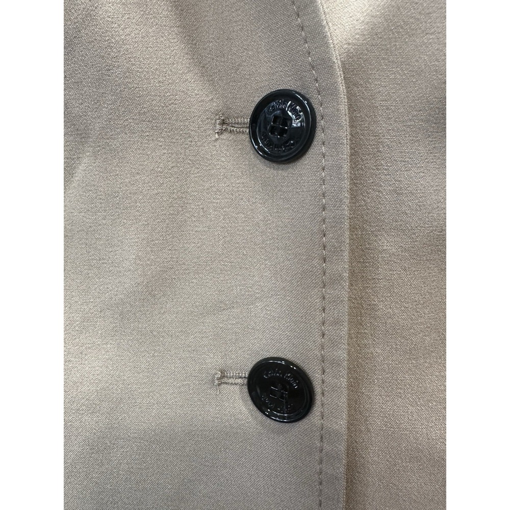Calvin Klein Taupe Black Colorblock Sheath Shirt Dress Office Cocktail Size 4 - Picture 6 of 8
